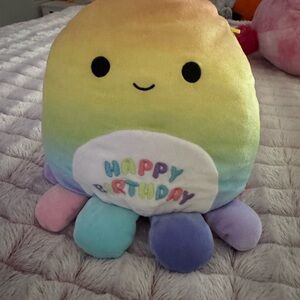 Squishmallows Elodie the “Happy Birthday” Octopus Plush 8” NWT